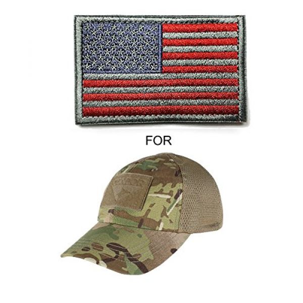 Ogrmar Airsoft Morale Patch 3 Ogrmar Tactica American Flag Embroidered Patch USA United States of America Military Uniform Emblem Pack of 2 (Grey and red)