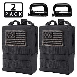 Posher Tactical Pouch 1 Posher Tactical Molle Pouch Multi-Purpose Compact Water-Resistant Utility EDC Pouch with US Flag Patch