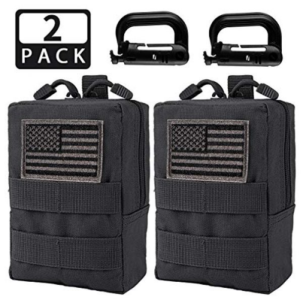 Posher Tactical Pouch 1 Posher Tactical Molle Pouch Multi-Purpose Compact Water-Resistant Utility EDC Pouch with US Flag Patch