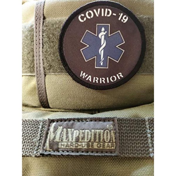 RedheadedTshirts Airsoft Morale Patch 2 3" Covid-19 Warrior EMT Medic Police Coronavirus Morale Patch Redheadedtshirts Made in The USA Hook and Loop