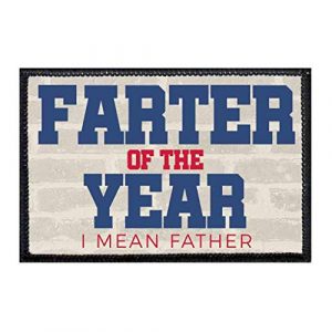 P PULLPATCH Airsoft Morale Patch 1 Farter of The Year - I Mean Father Morale Patch | Hook and Loop Attach for Hats, Jeans, Vest, Coat | 2x3 in | by Pull Patch