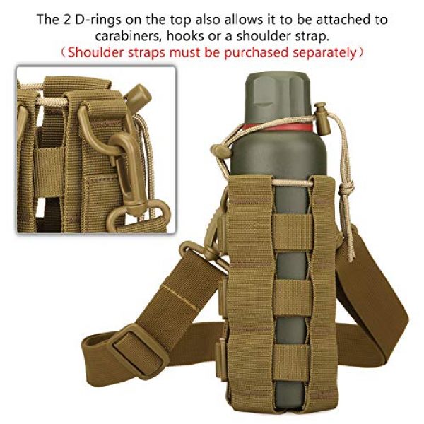 DODO DEER Tactical Pouch 6 DODO DEER Tactical Water Bottles Pouch Military MOLLE Adjustable Kettle Holder Bag H2O Drinks Carrier Case (Double)