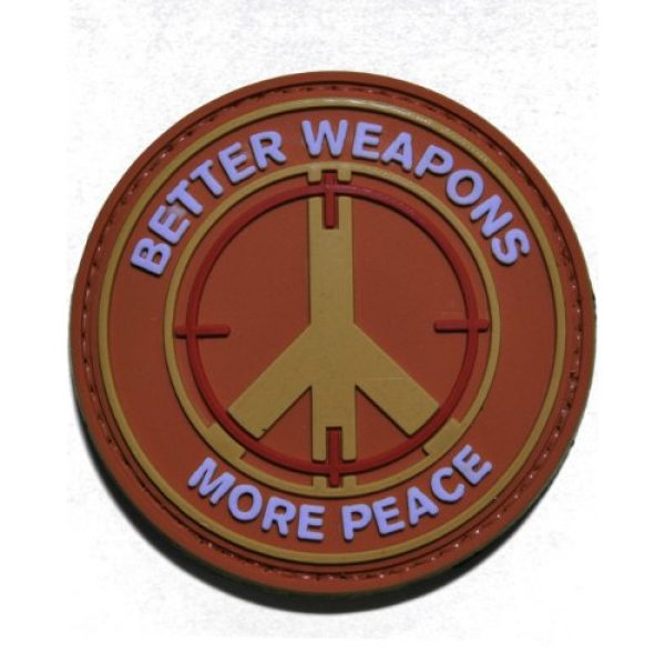 Tactical Morale Gear Airsoft Morale Patch 1 Better Weapons More Peace PVC Velcro Morale Patch