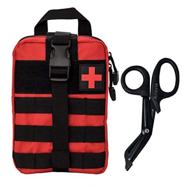 Krisvie Tactical Pouch 1 Krisvie Tactical EMT Pouch 1000D Nylon Detachable Molle First Aid Bag for Outdoor
