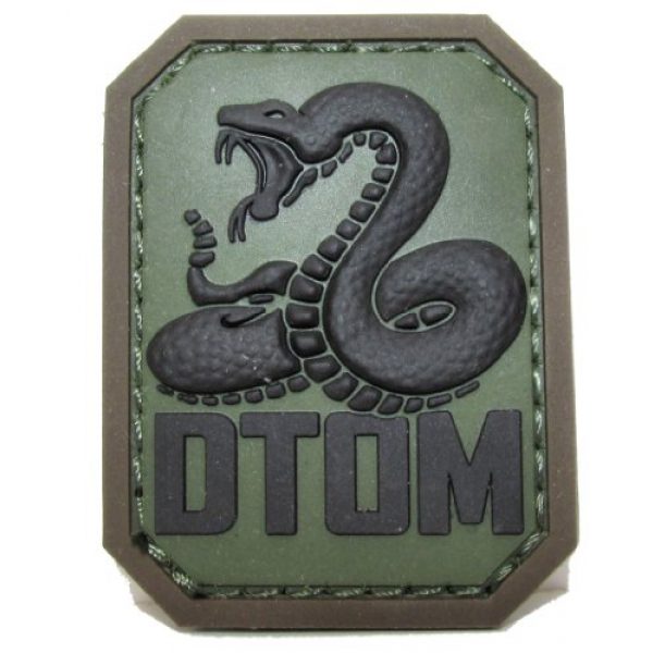 Mil-Spec Monkey Airsoft Morale Patch 1 DTOM Don't Tread on Me Morale Patch - PVC (Woodland (Forest))
