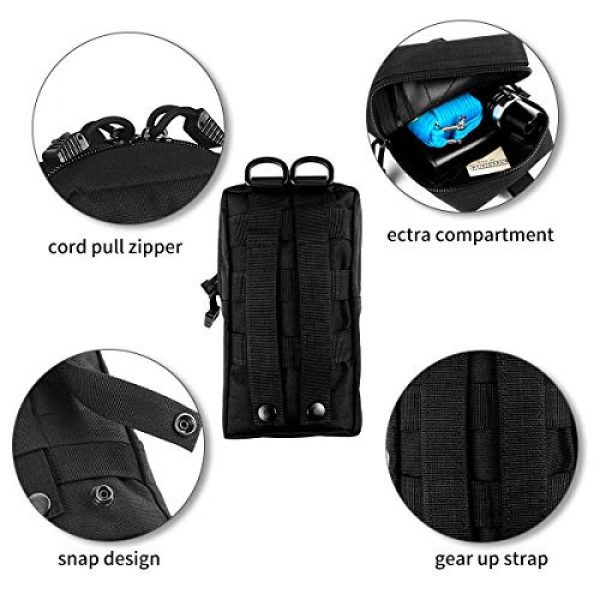 IronSeals Tactical Pouch 4 IronSeals 2 Pack Molle Pouches, Tactical Compact Water-Resistant EDC Pouch Utility Gadget Gear Pouch