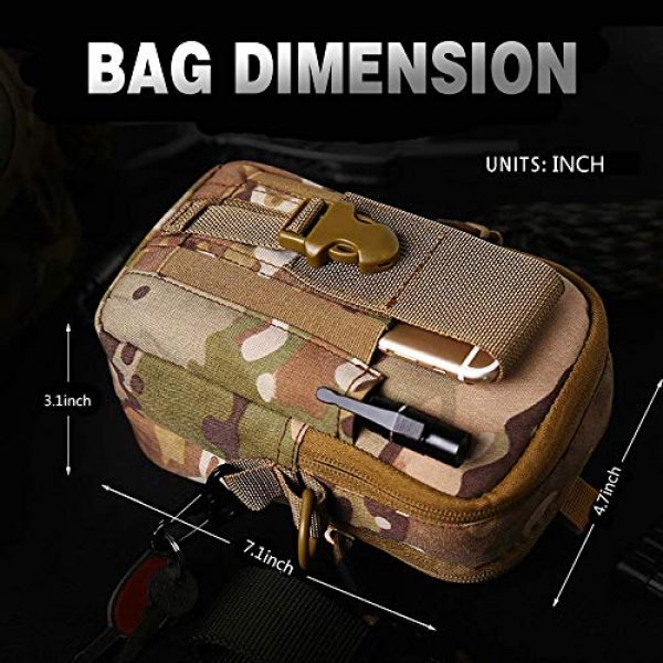 ANTARCTICA Tactical Pouch 2 ANTARCTICA 1050D Tactical Molle EDC Pouch Waist Bag Cell Phone Holster Holder Outdoor Hip Waist Belt Bag Wallet Purse
