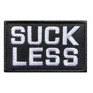 Antrix Airsoft Morale Patch 1 Antrix Suck Less Tactical Applique Fastener Hook and Loop Patch Embroidered Military Suck Less Emblem Badge Patch -3.15"x2"