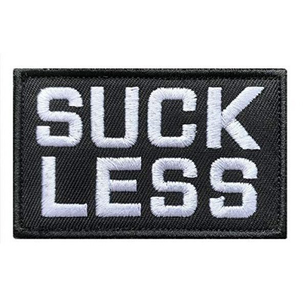 Antrix Airsoft Morale Patch 1 Antrix Suck Less Tactical Applique Fastener Hook and Loop Patch Embroidered Military Suck Less Emblem Badge Patch -3.15"x2"