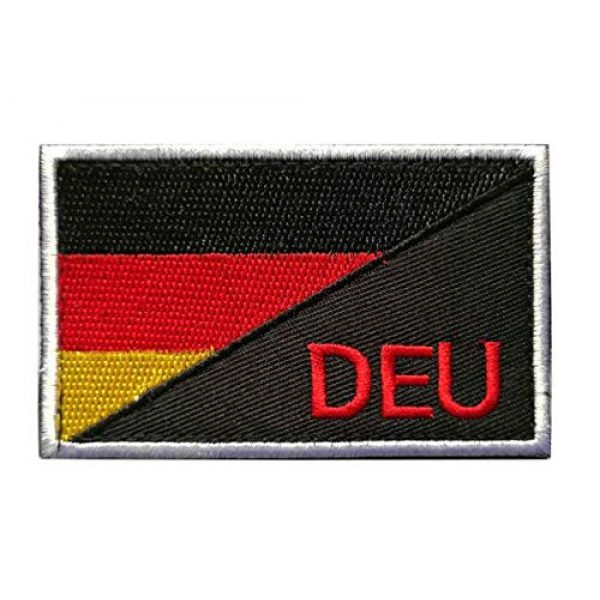 Tactical Embroidery Patch Airsoft Morale Patch 1 Germany Flag Tactical Embroidery Patch Hook & Loop Morale Patch Military Patch for Clothing Accessory Backpack Armband
