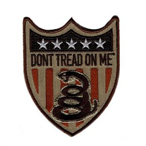 Miltacusa Airsoft Morale Patch 1 Miltacusa Gadsden Don't Tread USA Snake Shield Flag Us Hook Patch (P385)