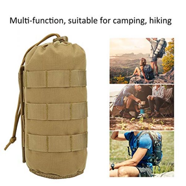 Dauerhaft Tactical Pouch 5 DAUERHAFT Water Bottle Sleeve Bag Spray Proof,Used as Practical Belt Bag,Outdoor Water Cup Cover(Mud Color)