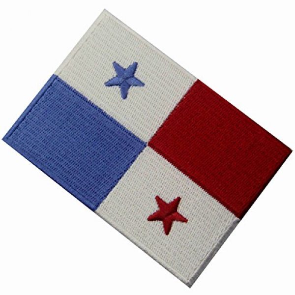 EmbTao Airsoft Morale Patch 4 Panama Flag Embroidered Emblem Panamanian Iron On Sew On National Patch