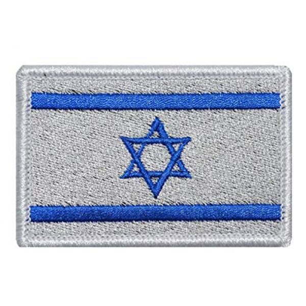 Tactical Embroidery Patch Airsoft Morale Patch 1 Israel Flag Embroidery Patch Military Tactical Morale Patch Badges Emblem Applique Hook Patches for Clothes Backpack Accessories