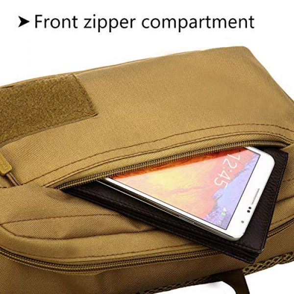Protector Plus Tactical Pouch 6 Protector Plus Tactical Fanny Pack Military Running Waist Bag Hip Belt MOLLE Army Lumbar Gear Pouch Sling Chest Shoulder Crossbody Messenger Bag (Patch Included)