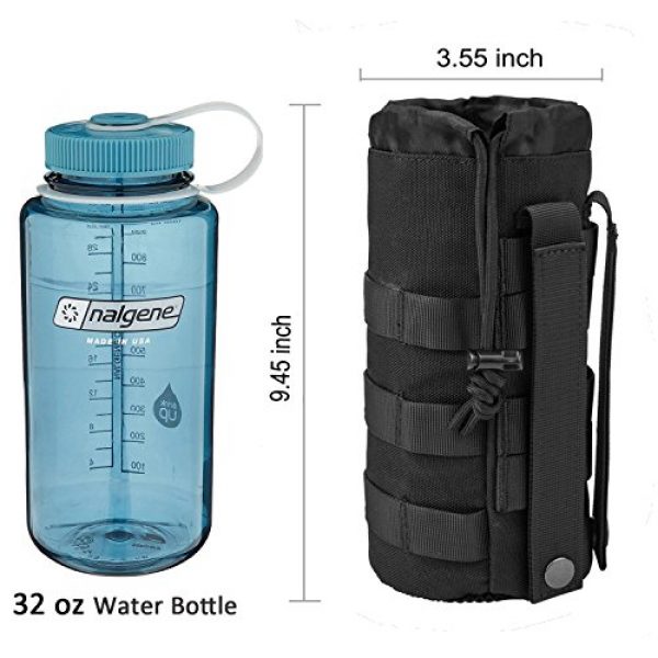 MILITARY UNIFORMS Tactical Pouch 2 Sports Water Bottles Pouch Bag Tactical Molle Water Bottle Pouch Military Drawstring Water Bottle Holder Mesh Water Bottle Carrier