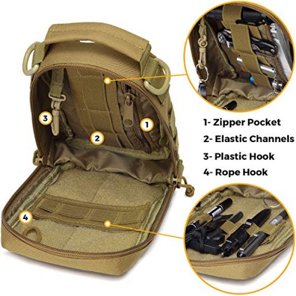 DBTAC Tactical Pouch 5 DBTAC Tactical Admin Pouch | Military Grade Waterproof & Sturdy EDC Pouch Organizer | Flag Patch Panel & MOLLE Compatible for Multipurpose