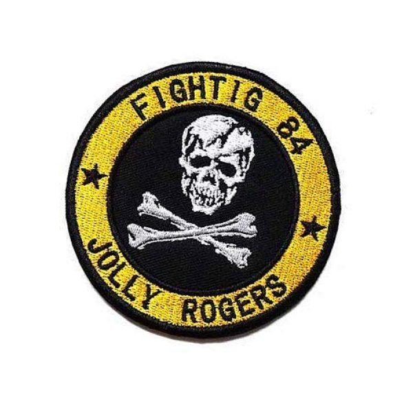 Embroidery Patch Airsoft Morale Patch 3 Vietnam War US Navy Fighter Squadron VF-84 Fighting 84 Jolly Rogers Military Hook Loop Tactics Morale Embroidered Patch