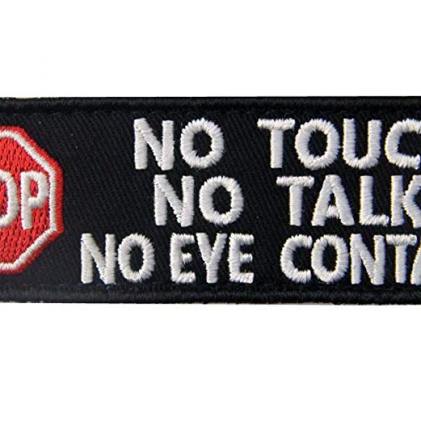 ODSP Airsoft Morale Patch 7 Service Dog No Touch No Talk Warning Vests/Harnesses Tactical Military Morale Badge Emblem Embroidered Fastener Hook and Loop Patches Appliques 3.93 x 1.18 Inch Bubble of 2PCS