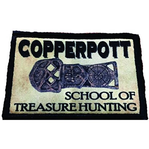 RedheadedTshirts Airsoft Morale Patch 1 Goonies"Copperpot School of Treasure Hunting" Morale Patch Funny Tactical Military. 2x3" Hook Made in The USA Perfect for Your Rucksack, Molle Gear, Operator hat or Cap!