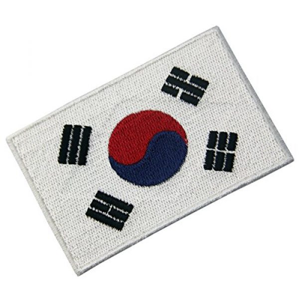 EmbTao Airsoft Morale Patch 4 South Korea Flag Embroidered Korean National Emblem Iron On Sew On Patch