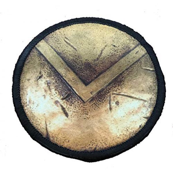 RedheadedTshirts Airsoft Morale Patch 1 Spartan Shield 3" Circle Morale Patch Military Tactical Made in The USA