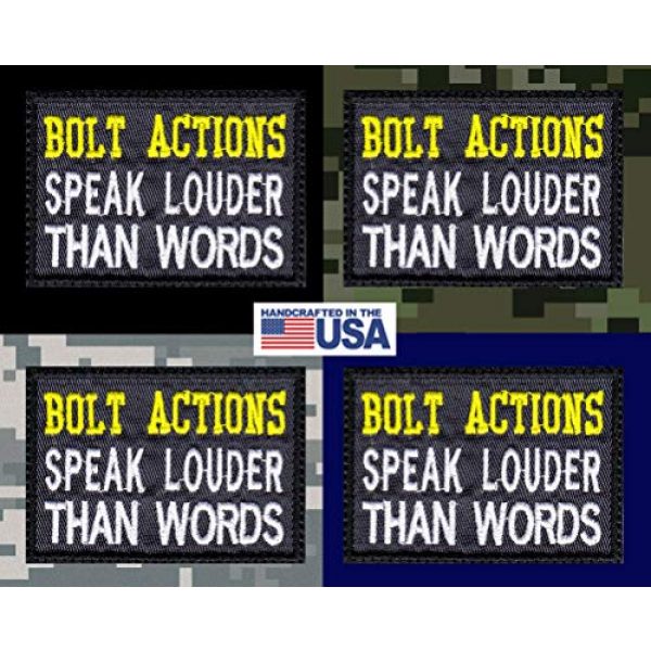 Tactical Patch Works Airsoft Morale Patch 3 Bolt Actions Speak Louder Than Words Patch