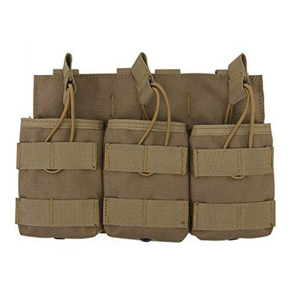 QJang Tactical Pouch 1 QJang Triple Open Drawstring Water Bottle Pouch Holster Tactical Radio Holder Carrier Sports Pistol Magazine Case for Hunting Fishing Climbing