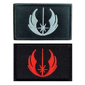 Antrix Airsoft Morale Patch 1 Antrix 2 Pieces Tactical Movie Film Jedi Order Galactic Republic Morale Patch Hook and Loop Fastener Jedi Order Military Applique Emblem Patch -3.15"x2"