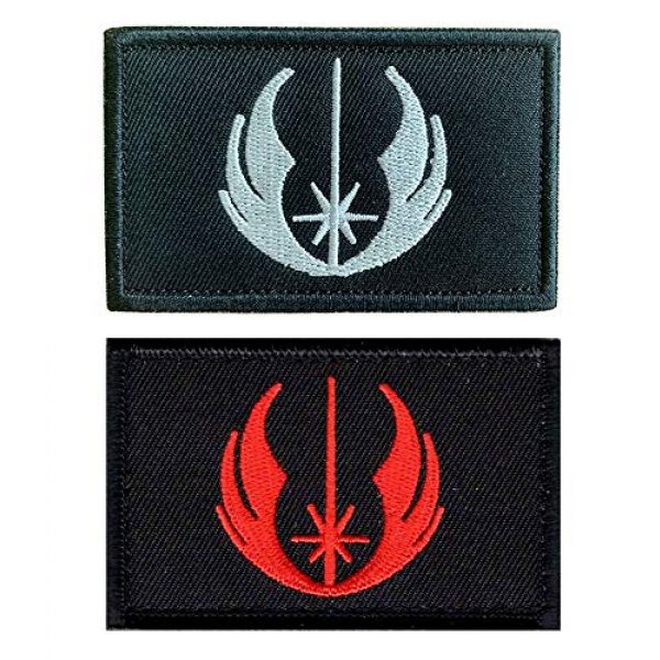 Antrix Airsoft Morale Patch 1 Antrix 2 Pieces Tactical Movie Film Jedi Order Galactic Republic Morale Patch Hook and Loop Fastener Jedi Order Military Applique Emblem Patch -3.15"x2"