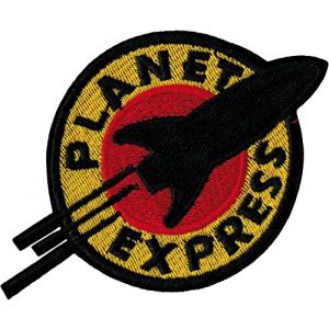MNC Patch Airsoft Morale Patch 2 Futurama Planet Express Iron Sew On Embroidered Patch Badge Costume Fancy DressApprox:4.4"/10.5cm x Approx: 3"/7.5cm by MNC Shop