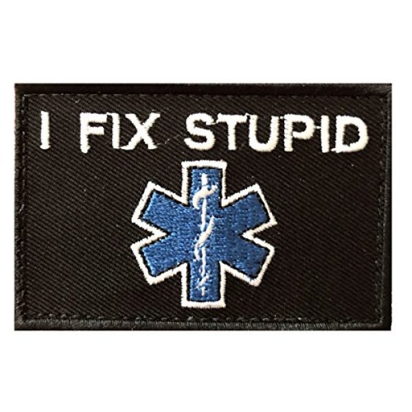 PakedDeals Airsoft Morale Patch 1 PakedDeals I Fix Stupid Morale Patch EMS Firefighter Nurse Doctor Hospital Emergency