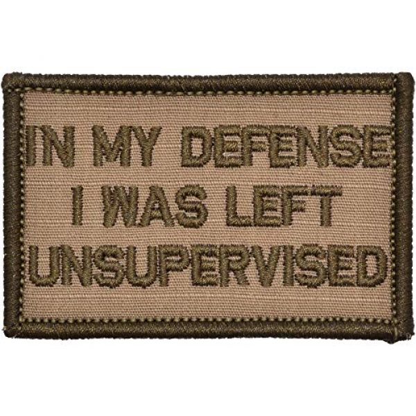 Tactical Gear Junkie Airsoft Morale Patch 1 in My Defense I was Left Unsupervised - 2x3 Patch - Multiple Colors (Coyote Brown)