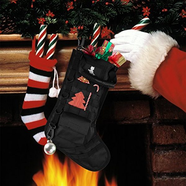 AIRSOFTPEAK Tactical Pouch 6 AIRSOFTPEAK Tactical Christmas Stocking Bag Design, Christmas Decoration Gift, Military with Molle Gear Webbing for Outdoor Hunting Shooting