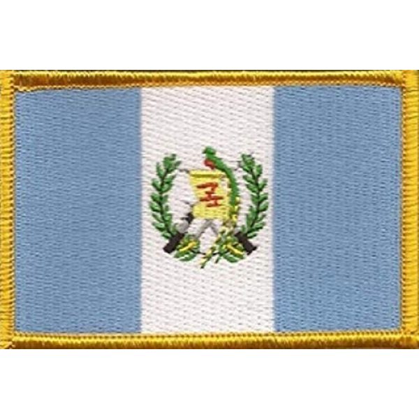 World Flags Direct Airsoft Morale Patch 1 International Country Flag Patch 3.50" x 2.25", One Embroidered Iron or Sew On Flag Emblem; Over 100 Tactical Morale Patch Options Available (Guatemala)