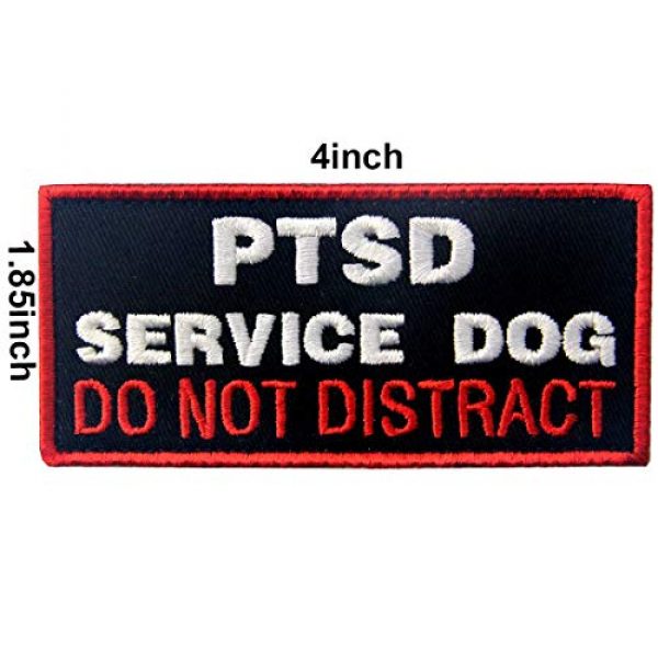 ODSP Airsoft Morale Patch 2 Service Dog PTSD Do Not Distract, Not All Disabilities are Visible, Stress Stress Anxiety Response Vests/Harnesses Emblem Embroidered Fastener Hook Loop Backing Patches