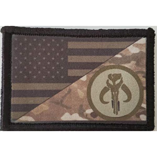 RedheadedTshirts Airsoft Morale Patch 1 Subdued USA Flag Mandalorian Bounty Hunter Tactical Morale Patch. Hook and Loop. Made in The USA