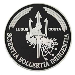 PVC PATCH Airsoft Morale Patch 1 Costa Ludus Trident Military Hook Loop Tactics Morale PVC Patch