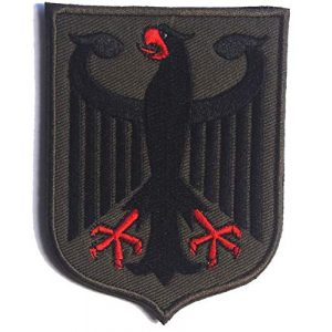 Embroidered Patch Airsoft Morale Patch 1 Germany Coat of Arms German Eagle Shield 3D Tactical Patch Military Embroidered Morale Tags Badge Embroidered Patch DIY Applique Shoulder Patch Embroidery Gift Patch