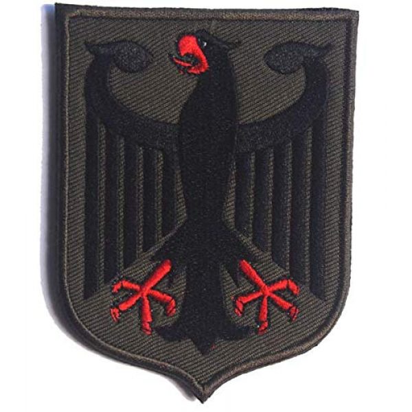 Embroidered Patch Airsoft Morale Patch 1 Germany Coat of Arms German Eagle Shield 3D Tactical Patch Military Embroidered Morale Tags Badge Embroidered Patch DIY Applique Shoulder Patch Embroidery Gift Patch