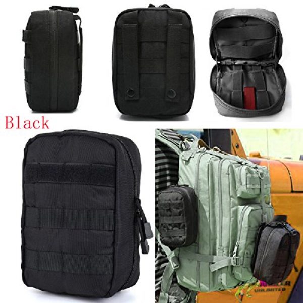 AOCKS Tactical Pouch 6 AOCKS Tactical MOLLE EMT Medical First Aid IFAK Blowout Utility Pouch Belt Waist Bag with Cell Phone Holster Holder