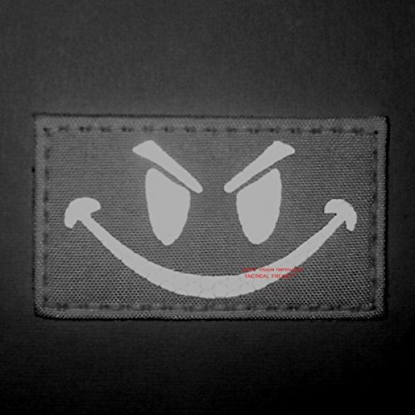Tactical Freaky Airsoft Morale Patch 2 Coyte Brown Infrared Evil Smiley 3.5x2 Tan Arid Tactical Morale Hook-and-Loop Patch