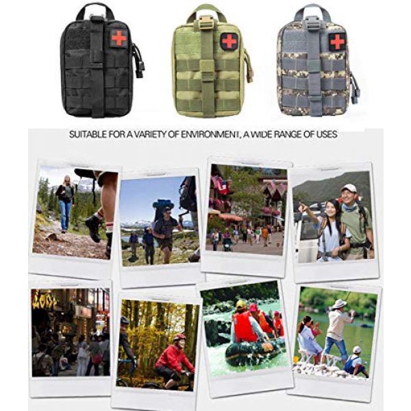 FOOKU Tactical Pouch 5 FOOKU Tactical MOLLE EMT Pouch Rip-Away IFAK Medical First Aid kit Compact Utility Pouch Outdoor Survival