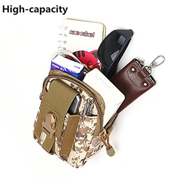 Mcdobexy Tactical Pouch 3 Mcdobexy Unisex Tactical Molle EDC Pouch with Carabiner