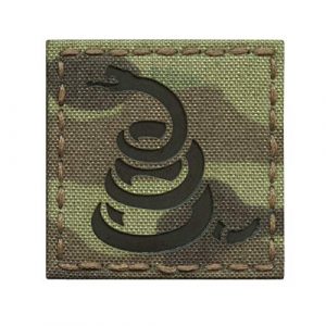 Tactical Freaky Airsoft Morale Patch 1 IR Multicam Gadsden Snake 2x2 America DTOM Dont Tread On Me ArmyTactical Morale Fastener Patch