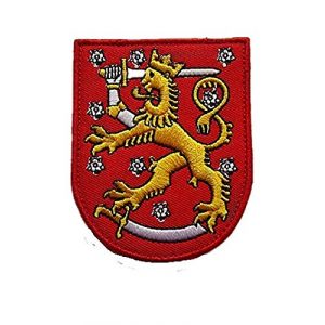 Embroidery Patch Airsoft Morale Patch 1 Finland Suomi Coat of Arms Military Hook Loop Tactics Morale Embroidered Patch