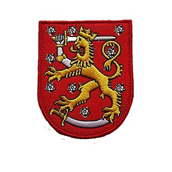Embroidery Patch Airsoft Morale Patch 1 Finland Suomi Coat of Arms Military Hook Loop Tactics Morale Embroidered Patch
