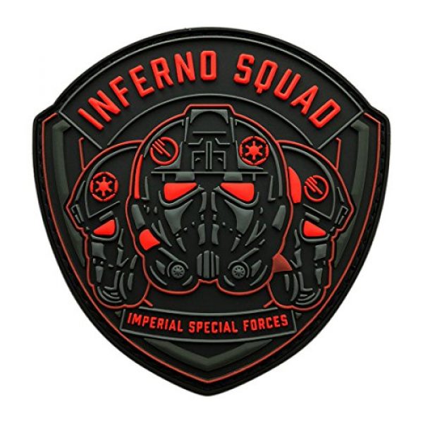 Miltacusa Airsoft Morale Patch 1 Inferno Squad Imperial Special Forces Shield Patch (3D-PVC Rubber-MIN11)