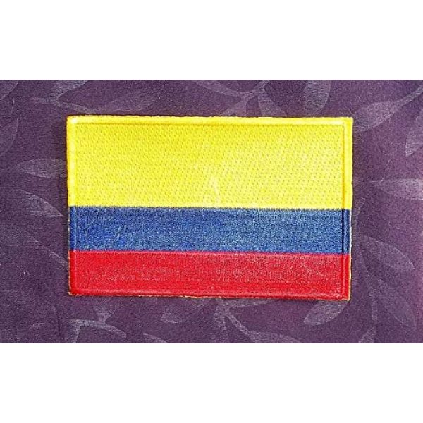 USA Team Airsoft Morale Patch 2 Colombia Flag Patch Colombian Flag Bogot Pathces Sew Iron on Embroidered Applique 3.25 in