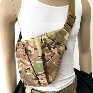 Jipemtra Tactical Pouch 1 Jipemtra Tactical Messenger Bag Small Molle Military Assault Gear Sling Pack Tackle Side Bag EDC Sling Pack Utility Versipack (CP)